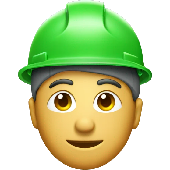 construction green hard hat helmet emoji