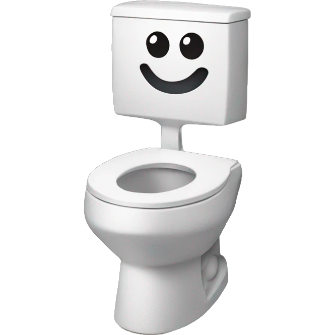 Toilet with a face coming out of it emoji