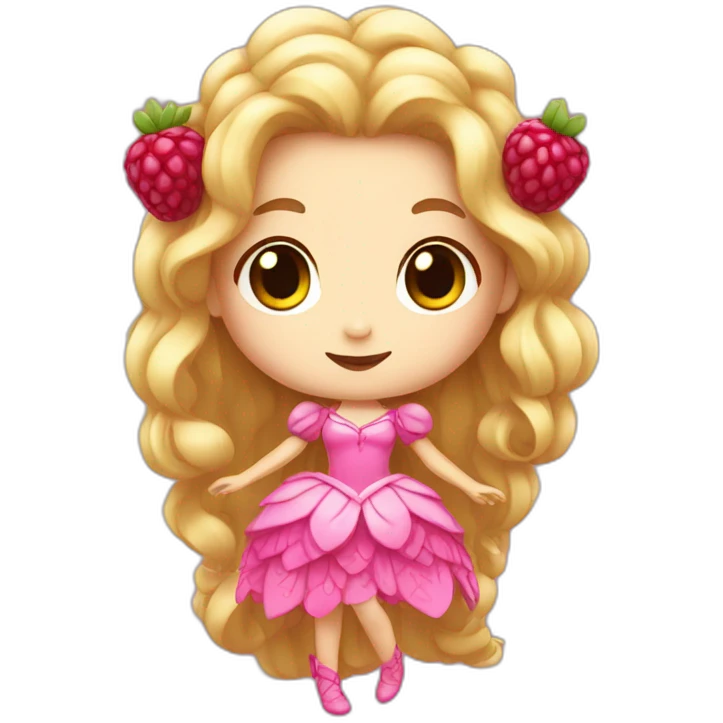 cute raspberry princess emoji