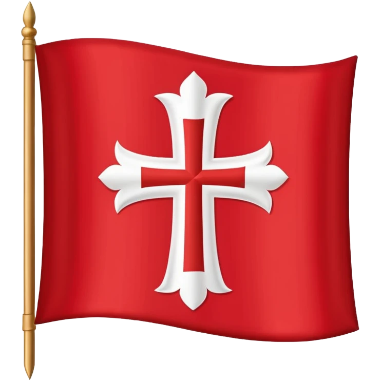 Medieval Banner flag with a cross iconography emoji