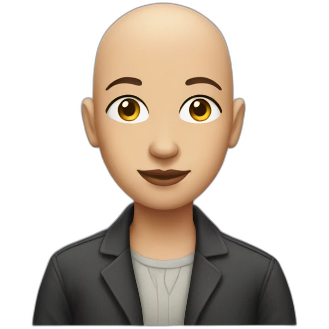 bald ass nonbinary writer emoji