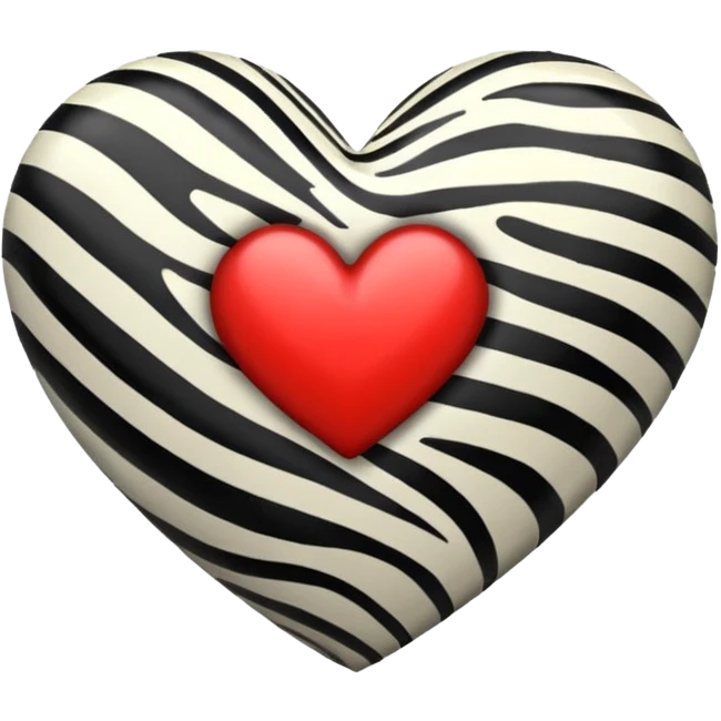 Zebra heart emoji