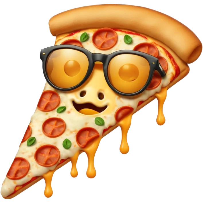 Pizza wearing sunglasses emoji