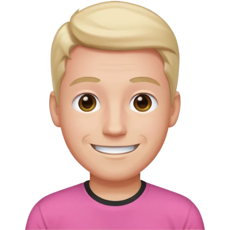 Barbie doll Ken Head pink t-shirt emoji