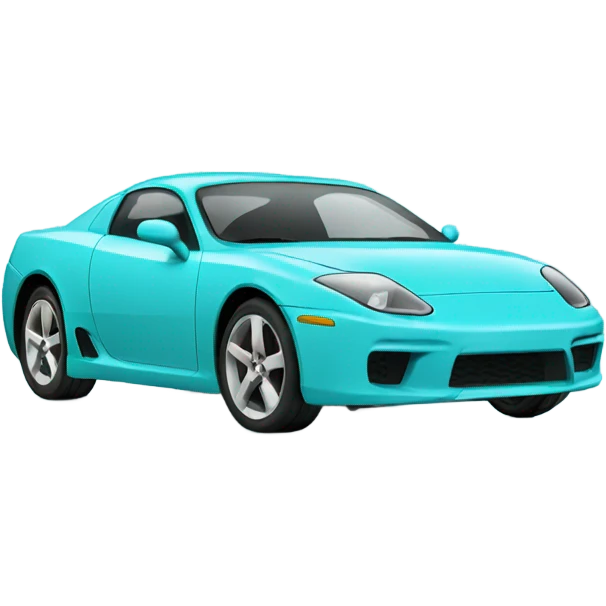 cyan sports car emoji