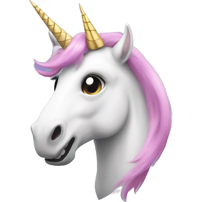 Unicorn with a troll face emoji