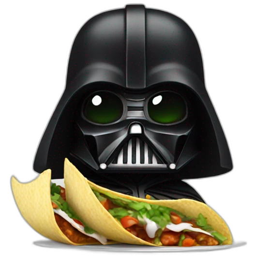 Darkvador eating tacos emoji
