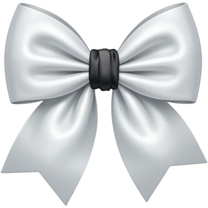 white satin bow emoji