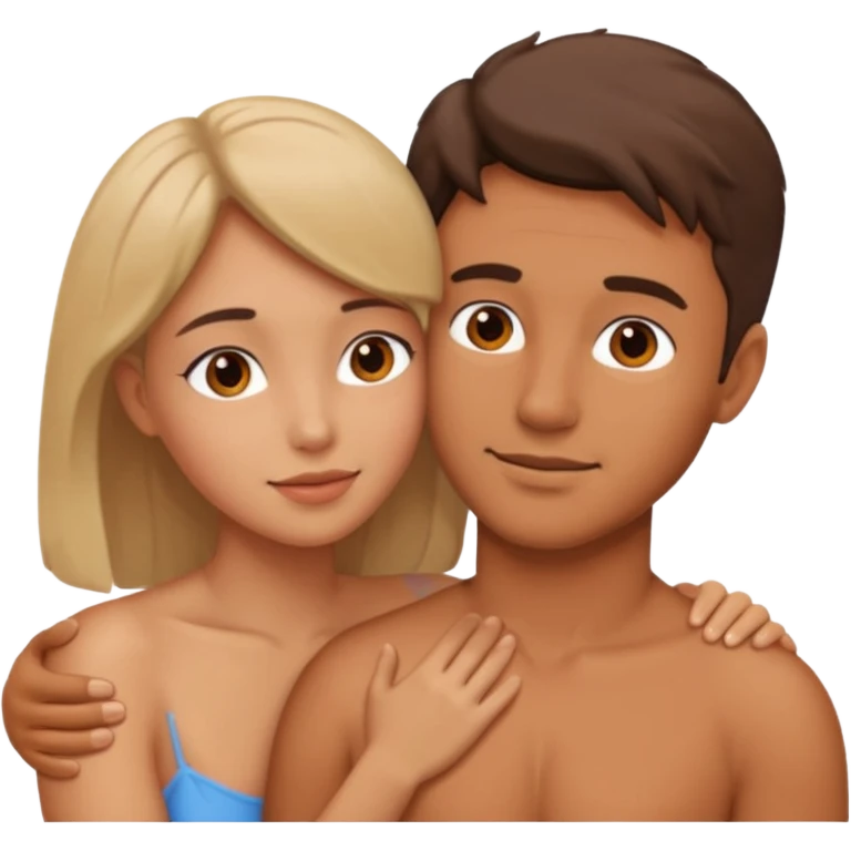 Man and woman emoji having sex with no clothes emoji