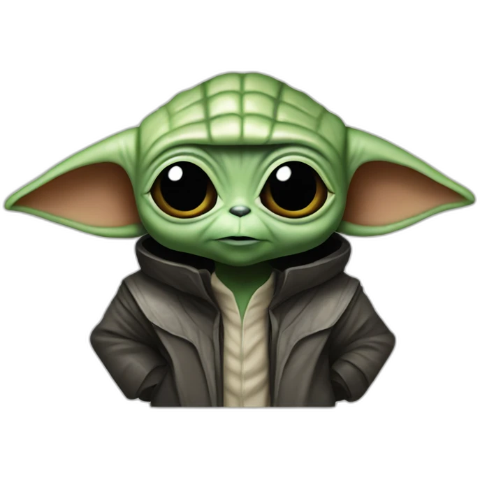 alien michael jackson in thriller as baby yoda emoji