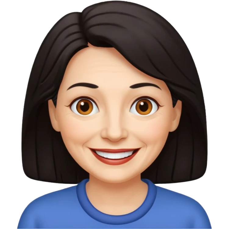 older woman with dark hair emoji