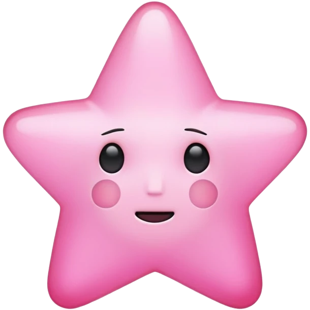 pink star, no face, baby pink emoji