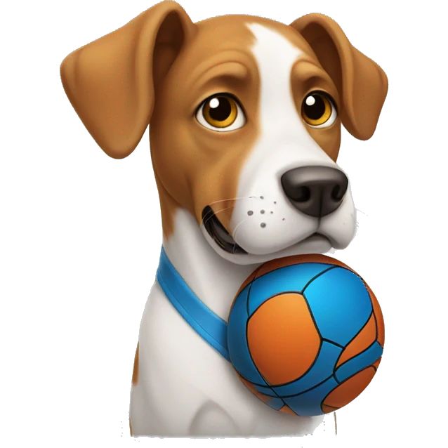 dog with basketball  emoji