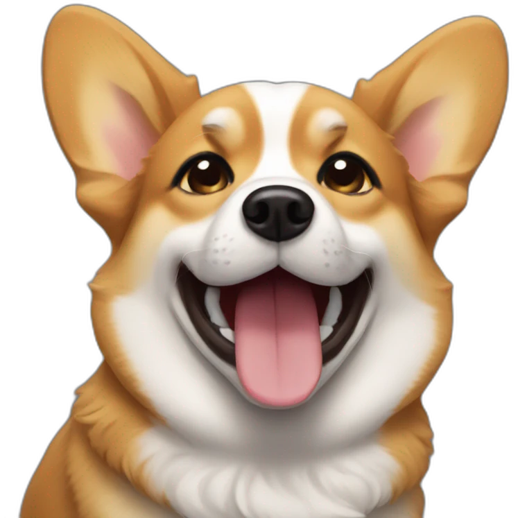 black&tan corgi crying emoji