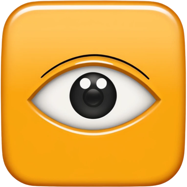 A white hand-drawn doodle of [instagram] with simple black dot eyes and thick, rough outlines. Minimalist style centered on a solid-colored circular background. emoji