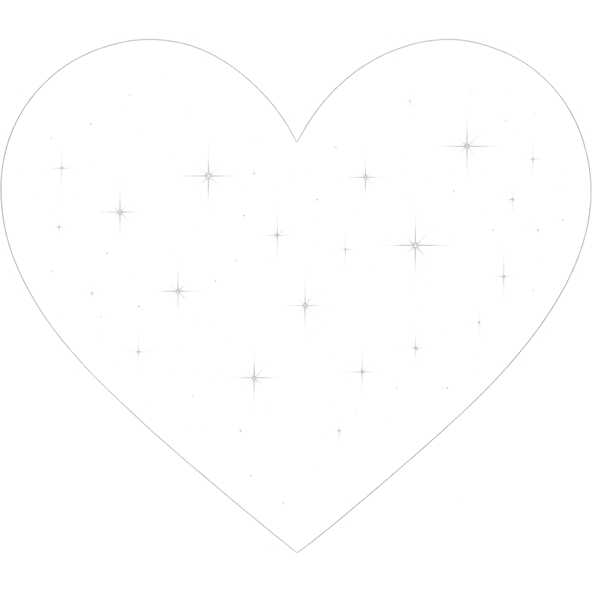 Modify the heart with a night sky gradient to black night theme with a black gradient, more stars, and a soft glow. Remove the background entirely  emoji