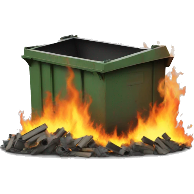 Dumpster on fire emoji