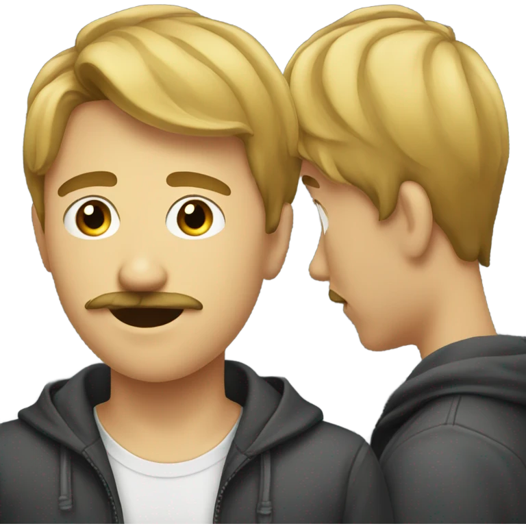 a teenage boy with a mustache  emoji