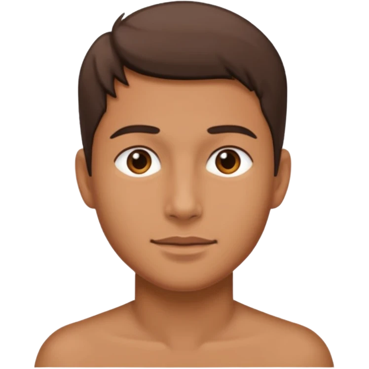 a person with a lot of details 3/4 view emoji