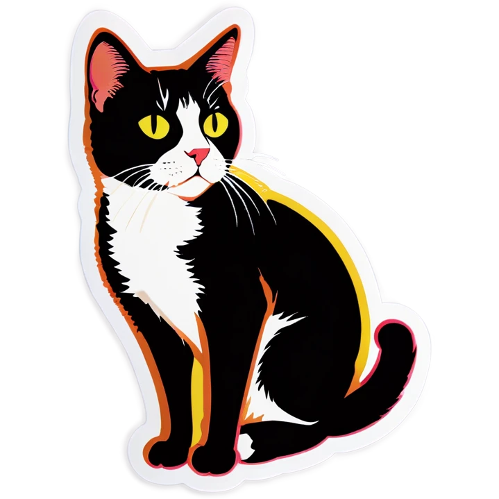 Pop art cat  emoji