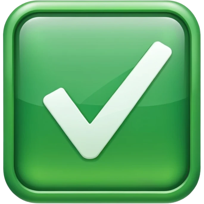 check mark button green square emoji