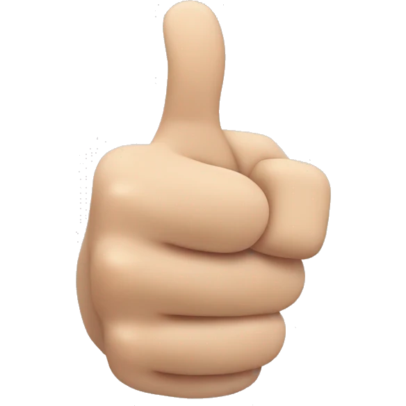 A fat hand with the thumb up  emoji