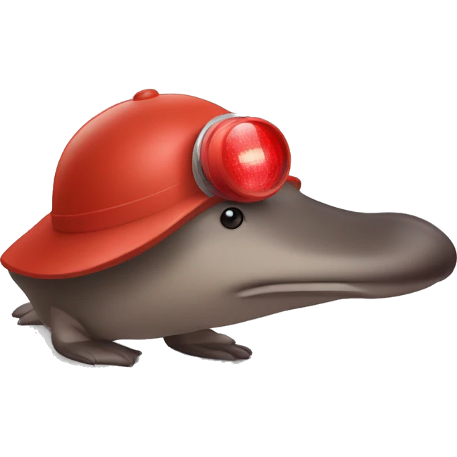 cartoon platypus with a red emergency alert on top 🚨 emoji