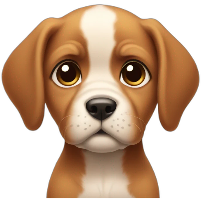 Puppy-pouting emoji