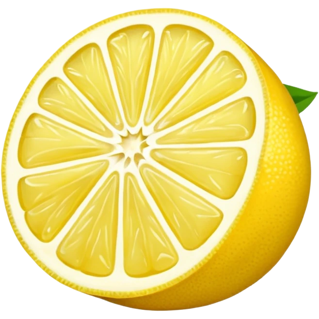 A sliced lemon emoji
