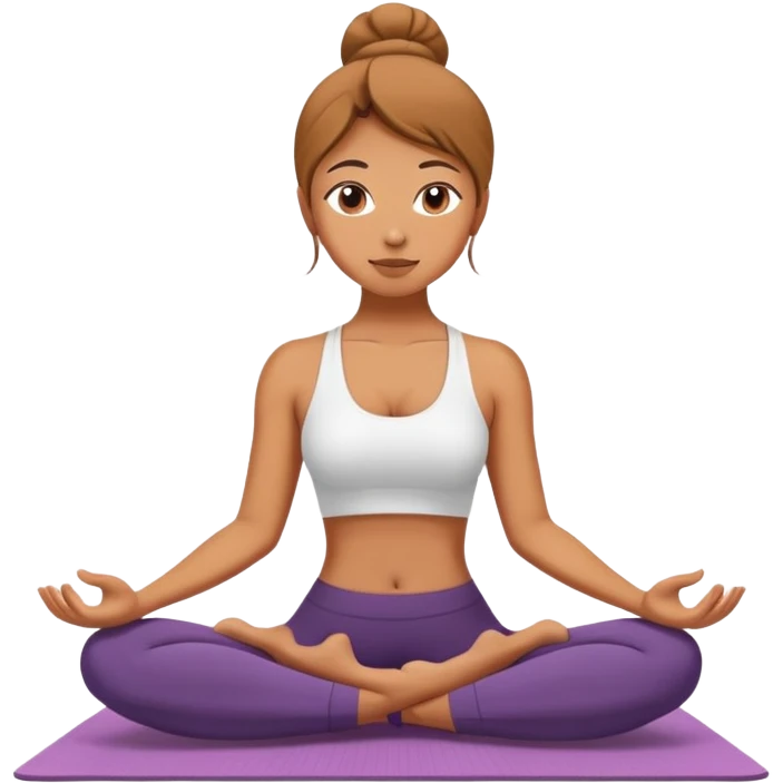 female doing yoga emoji