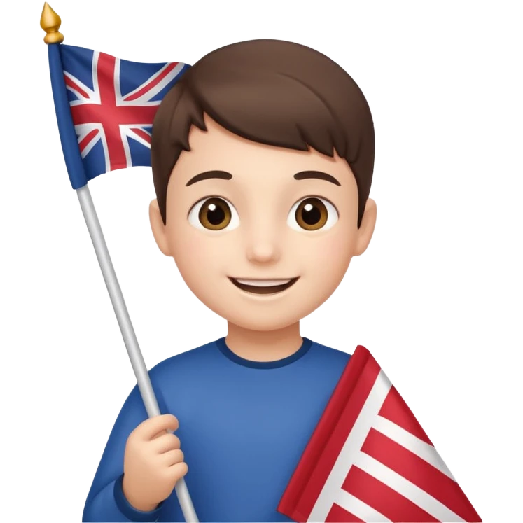Flag holder kid emoji