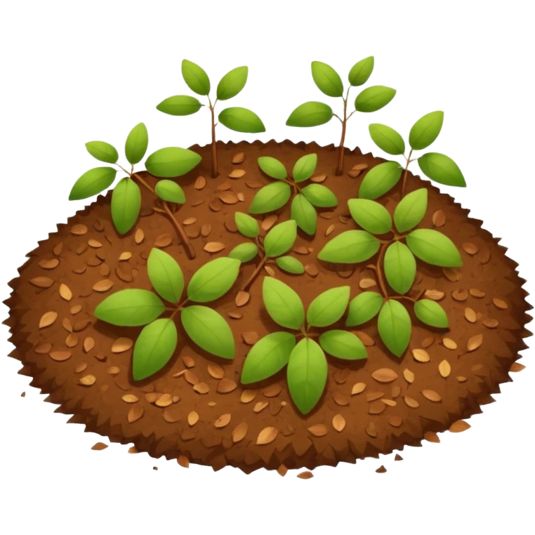groung with small leaf emoji