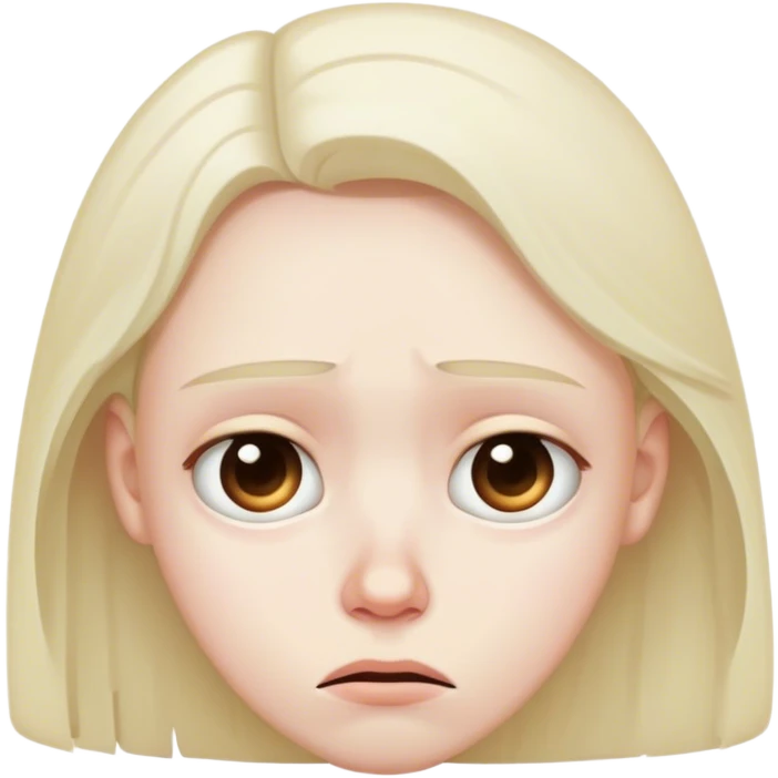 Sad and nervous  emoji