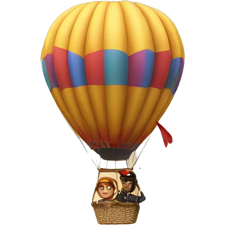 Hot air balloon with pilot emoji