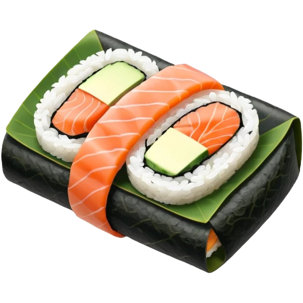single sushi roll birds eye veiw emoji