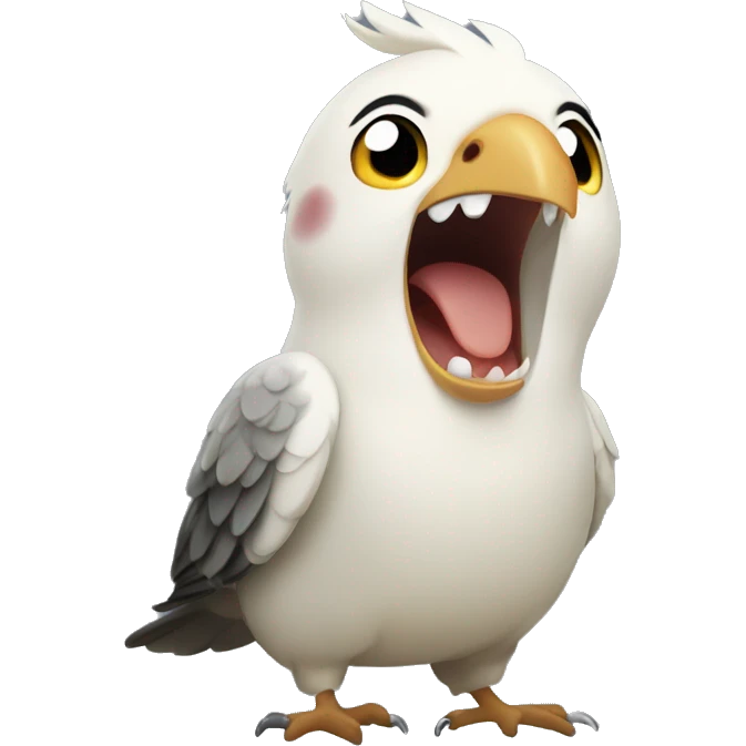Cockatiel screaming emoji