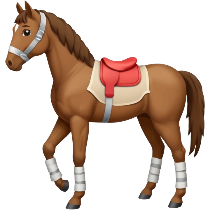 horse bandaged leg emoji