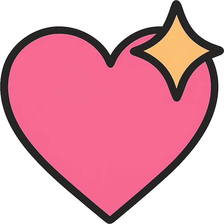 pink heart with a sparkle icon emoji