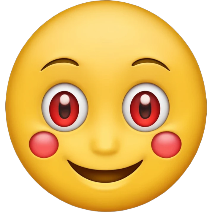 Un emoji qui a les yeux un peu rouge  emoji