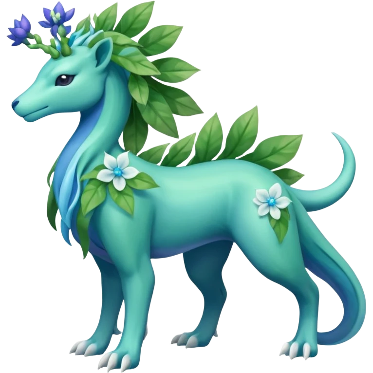 Suicune-Meganium-Amaura-fusion (full body) emoji