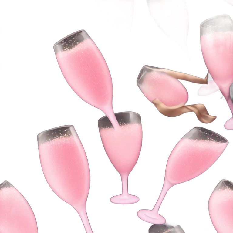 Pink Champagne with sprinkles  emoji