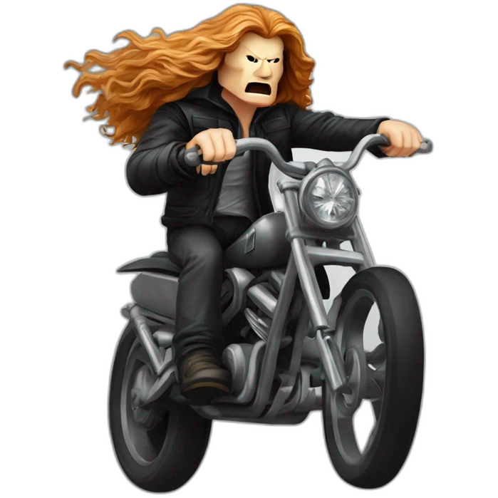 Dave Mustaine ridding death emoji
