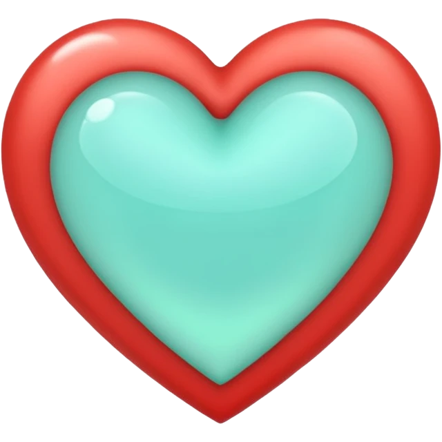 heart with a soft mint glow emoji