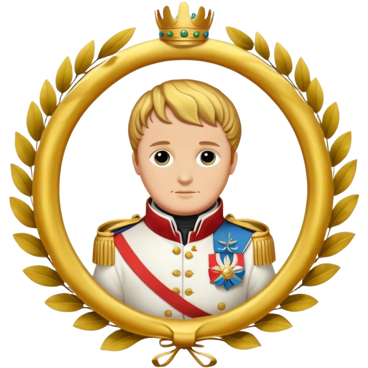 Laurel wreath napoleon golden statue emoji