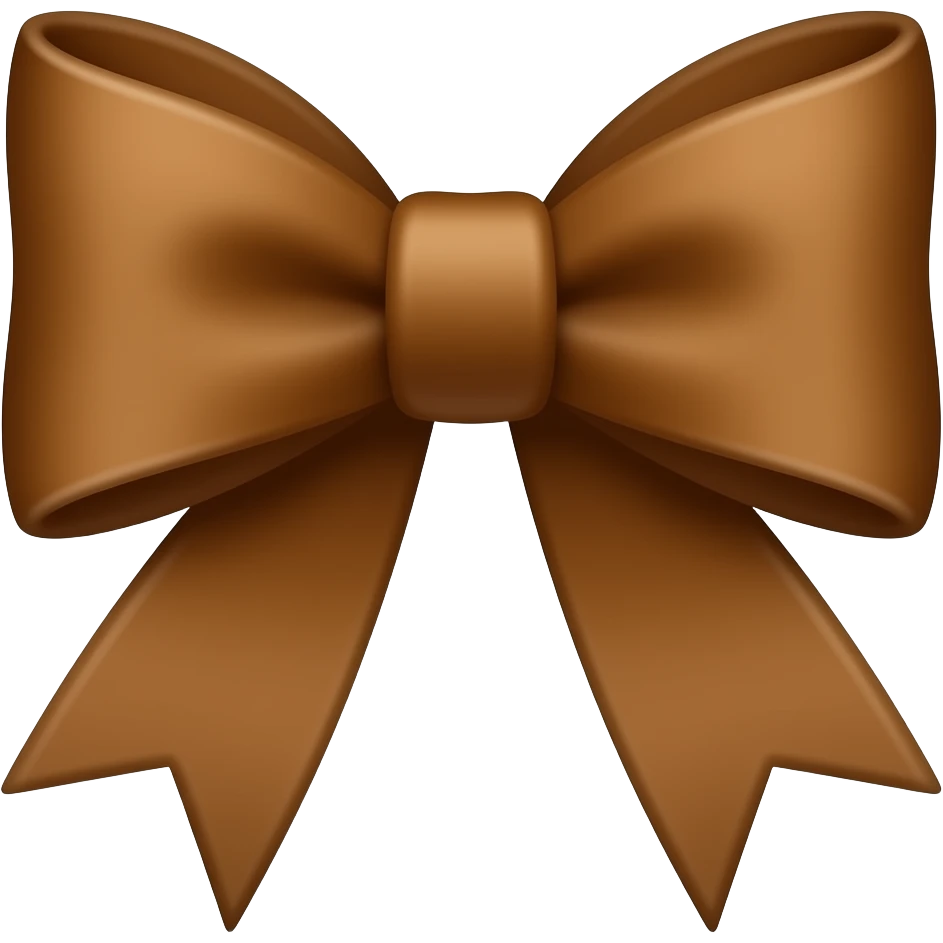 Brown bow emoji