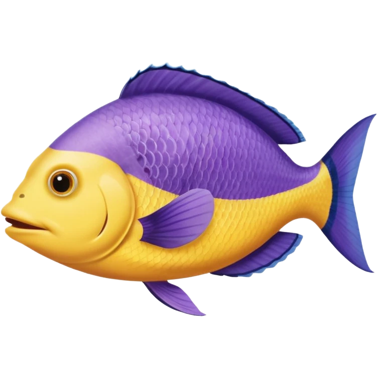 gurgle in finding nemo movie tall thin purple and yellow fish  emoji