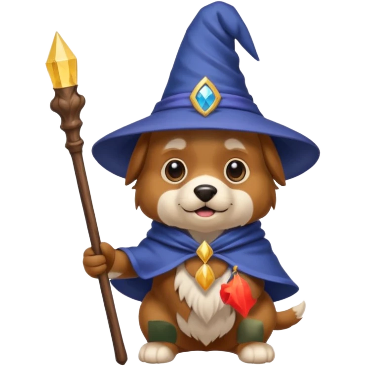 Dog wizard emoji