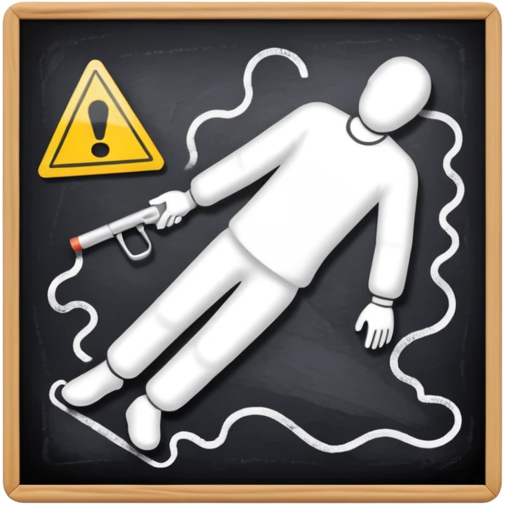 crime scene white chalk emoji