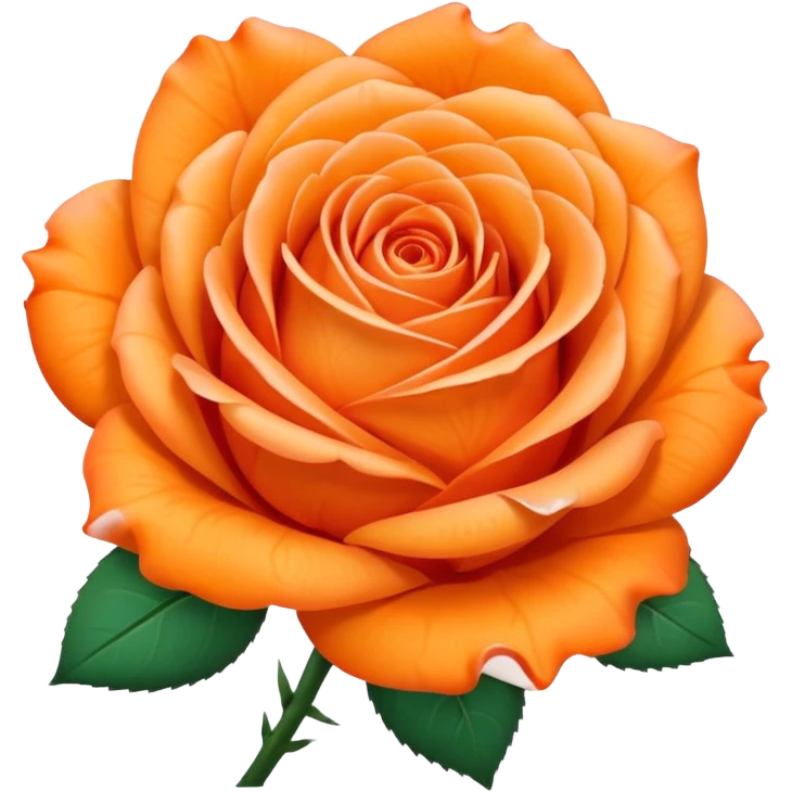 Orange Ice rose  emoji