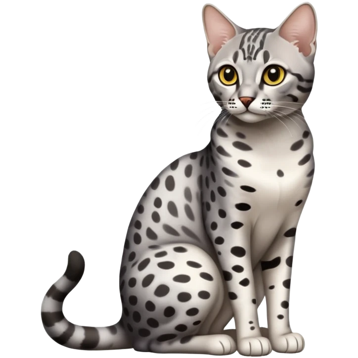 Egyptian Mau cat sitting full body emoji